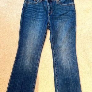 Chicos Jeans Girlfriend  Fray Kick Flare Size 6